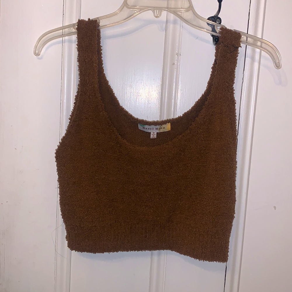 Fuzzy Cropped Medium Tank Top